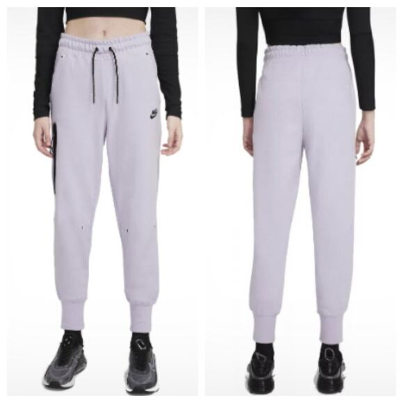 Nike Women's Tech Fleece Pants Lavender Size L - Picture 1 of 10
